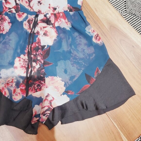 Vintage BAND OF GYPSIES Boho Semi Sheer Romper Shorts - Picture 8 of 9